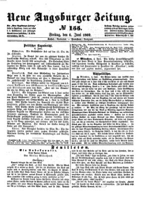 Neue Augsburger Zeitung Freitag 6. Juni 1862