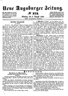 Neue Augsburger Zeitung Montag 4. August 1862