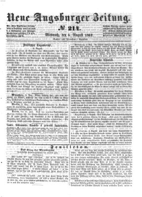 Neue Augsburger Zeitung Mittwoch 6. August 1862