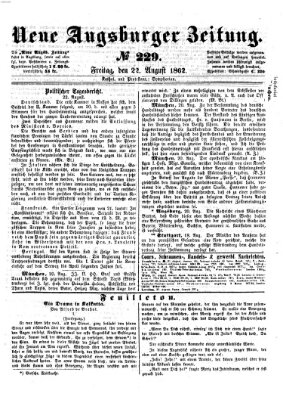 Neue Augsburger Zeitung Freitag 22. August 1862
