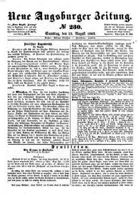 Neue Augsburger Zeitung Samstag 23. August 1862