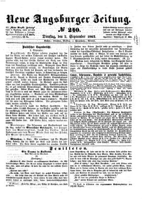 Neue Augsburger Zeitung Dienstag 2. September 1862