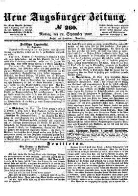 Neue Augsburger Zeitung Montag 22. September 1862