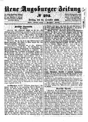 Neue Augsburger Zeitung Freitag 24. Oktober 1862