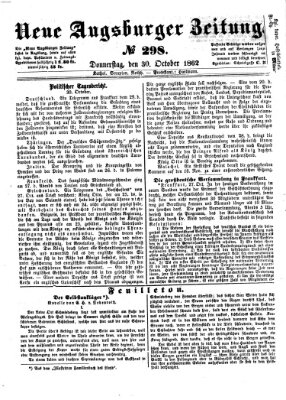 Neue Augsburger Zeitung Donnerstag 30. Oktober 1862