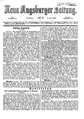 Neue Augsburger Zeitung Samstag 3. Januar 1863