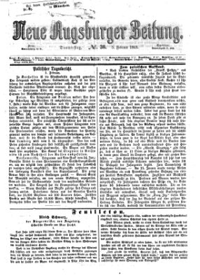 Neue Augsburger Zeitung Donnerstag 5. Februar 1863