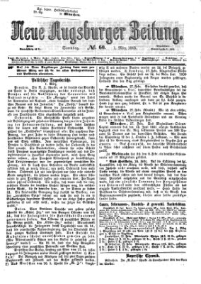 Neue Augsburger Zeitung Sonntag 1. März 1863