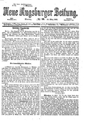Neue Augsburger Zeitung Montag 30. März 1863