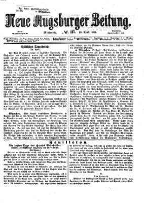Neue Augsburger Zeitung Mittwoch 29. April 1863