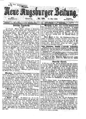 Neue Augsburger Zeitung Sonntag 31. Mai 1863