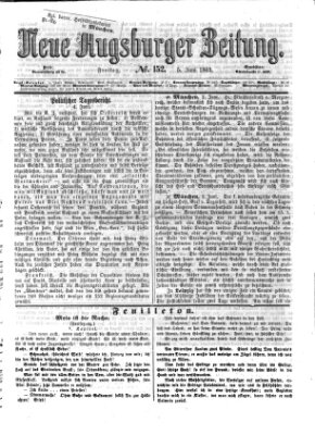 Neue Augsburger Zeitung Freitag 5. Juni 1863