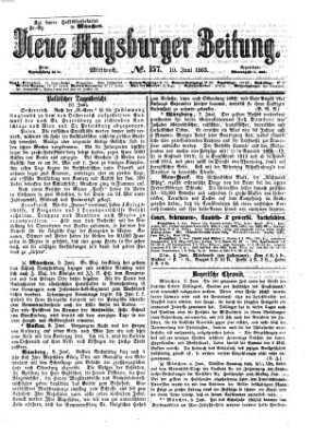 Neue Augsburger Zeitung Mittwoch 10. Juni 1863