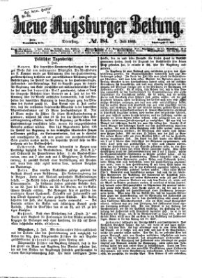 Neue Augsburger Zeitung Dienstag 7. Juli 1863