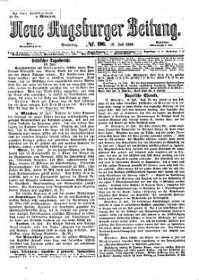 Neue Augsburger Zeitung Sonntag 19. Juli 1863
