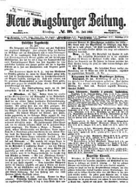 Neue Augsburger Zeitung Dienstag 21. Juli 1863