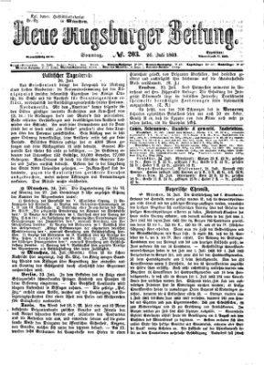 Neue Augsburger Zeitung Sonntag 26. Juli 1863