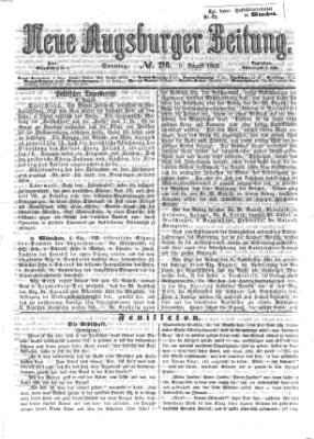 Neue Augsburger Zeitung Sonntag 9. August 1863