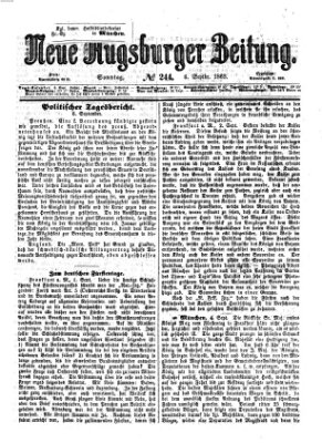 Neue Augsburger Zeitung Sonntag 6. September 1863
