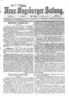 Neue Augsburger Zeitung Dienstag 8. September 1863