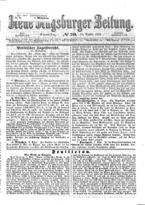 Neue Augsburger Zeitung Donnerstag 10. September 1863