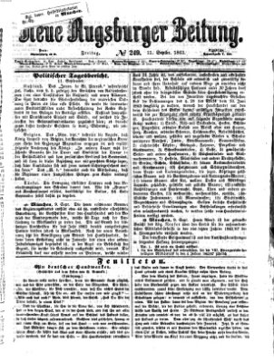 Neue Augsburger Zeitung Freitag 11. September 1863