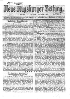 Neue Augsburger Zeitung Sonntag 13. September 1863
