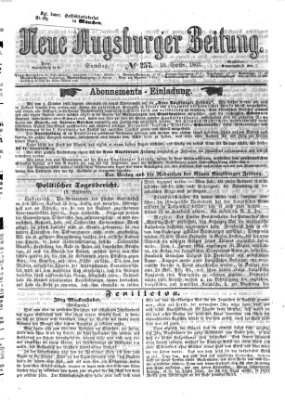 Neue Augsburger Zeitung Samstag 19. September 1863