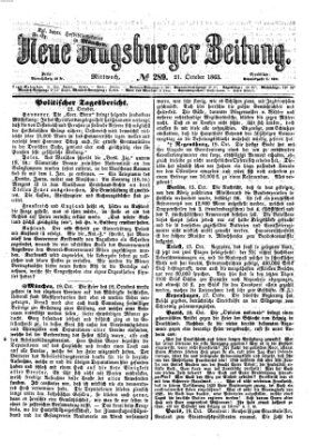Neue Augsburger Zeitung Mittwoch 21. Oktober 1863