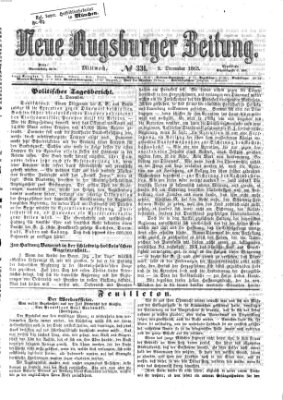 Neue Augsburger Zeitung Mittwoch 2. Dezember 1863