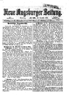 Neue Augsburger Zeitung Sonntag 20. Dezember 1863