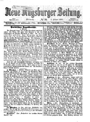 Neue Augsburger Zeitung Mittwoch 3. Februar 1864