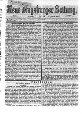 Neue Augsburger Zeitung Montag 15. Februar 1864