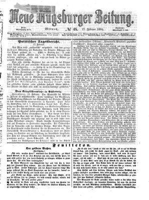 Neue Augsburger Zeitung Mittwoch 17. Februar 1864