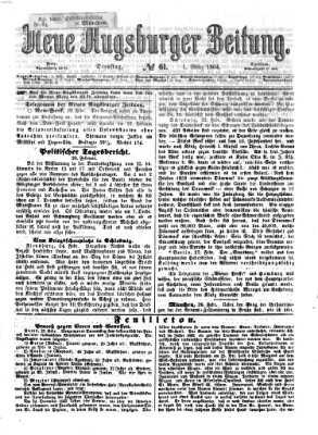 Neue Augsburger Zeitung Dienstag 1. März 1864