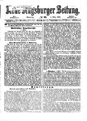 Neue Augsburger Zeitung Sonntag 6. März 1864