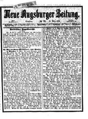 Neue Augsburger Zeitung Samstag 12. März 1864