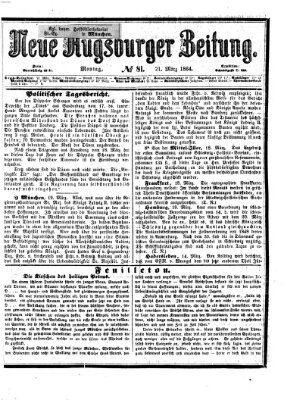 Neue Augsburger Zeitung Montag 21. März 1864