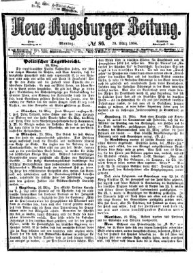 Neue Augsburger Zeitung Montag 28. März 1864