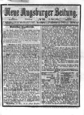 Neue Augsburger Zeitung Dienstag 5. April 1864
