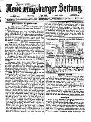 Neue Augsburger Zeitung Montag 11. April 1864