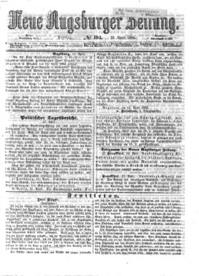 Neue Augsburger Zeitung Freitag 15. April 1864