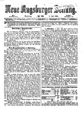 Neue Augsburger Zeitung Sonntag 3. Juli 1864