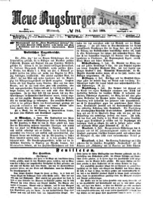 Neue Augsburger Zeitung Mittwoch 6. Juli 1864