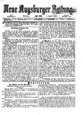 Neue Augsburger Zeitung Montag 1. August 1864