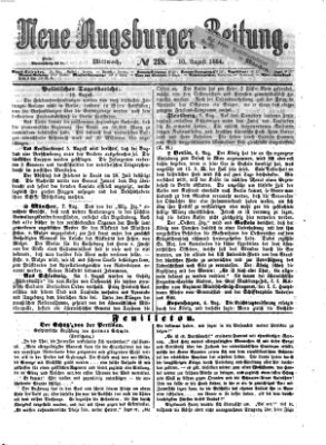 Neue Augsburger Zeitung Mittwoch 10. August 1864