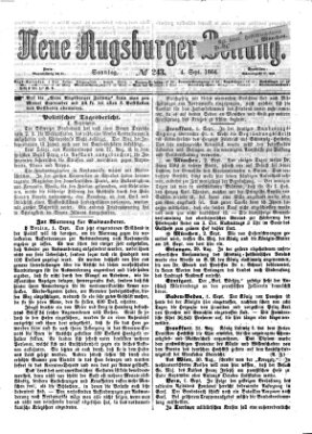 Neue Augsburger Zeitung Sonntag 4. September 1864