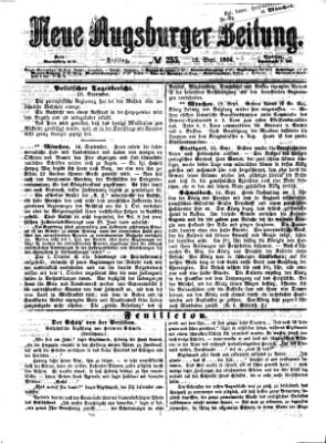 Neue Augsburger Zeitung Freitag 16. September 1864