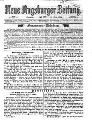 Neue Augsburger Zeitung Sonntag 18. September 1864