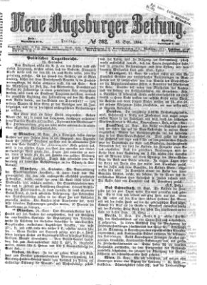 Neue Augsburger Zeitung Freitag 23. September 1864